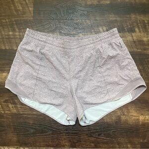 Lululemon hotty hot high rise purple long 4” lined running athletic shorts 14